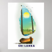 Sri Lanka illustreerde het poster van kaarttoerism (Voorkant)