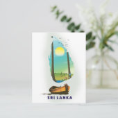 Sri Lanka illustreerde het poster van kaarttoerism Briefkaart (Staand voorkant)