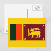 Sri Lanka Island - Lion flag Briefkaart (Voorkant / Achterkant)