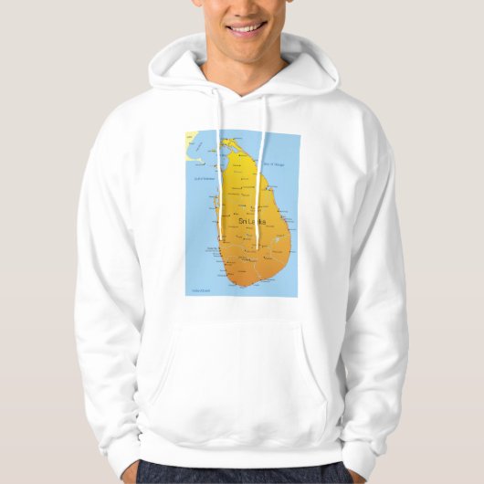 Sri Lanka-kaart Hoodie (Voorkant)