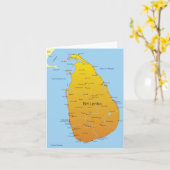 Sri Lanka-kaart Kaart (Gele Bloem)