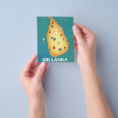 Sri Lanka kaart reisposter (Hand)