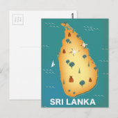 Sri Lanka kaart reisposter (Voorkant / Achterkant)