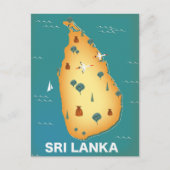 Sri Lanka kaart reisposter (Voorkant)