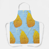 Sri Lanka-kaart Schort (Voorkant)