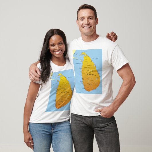Sri Lanka-kaart T-shirt (Unisex)