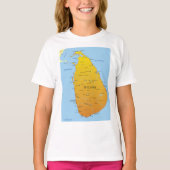 Sri Lanka-kaart T-shirt (Voorkant)