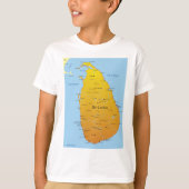 Sri Lanka-kaart T-shirt (Voorkant)
