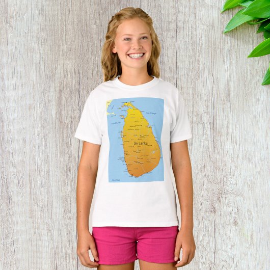 Sri Lanka-kaart T-shirt