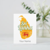 Sri Lanka Kaart Vakantie Eiland Souvenir (Staand voorkant)