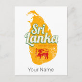 Sri Lanka Kaart Vakantie Eiland Souvenir (Voorkant)