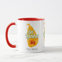 Sri Lanka Kaart  Vakantie Eiland Souvenir
