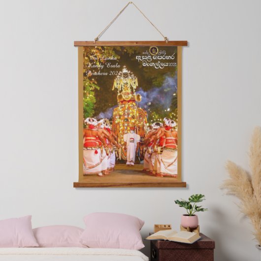 Sri Lanka Kandy Esala Perahera 2021 Hangend Wandkleed (Slaapkamer)