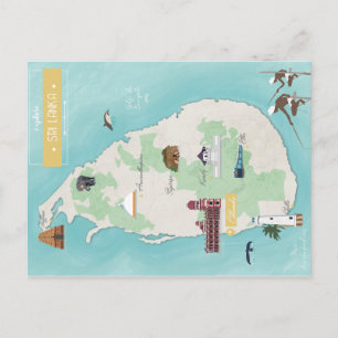 Sri Lanka karte Briefkaart
