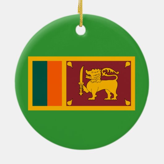 SRI LANKA* Keramisch kerstversiering Keramisch Ornament (Achterkant)