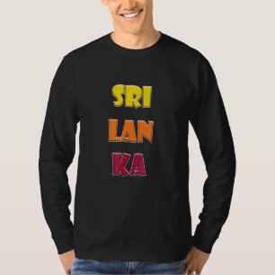 Sri Lanka Kleurrijke Woorden T-shirt