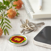 Sri Lanka Leeuw Vlag Sleutelring Sleutelhanger (Zijkant)