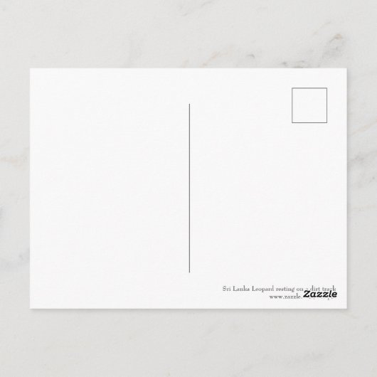 Sri Lanka Leopard Briefkaart (Achterkant)