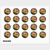 Sri Lanka Lips Pride Root Flag Ronde Sticker (Vel)
