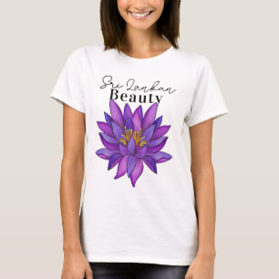 Sri Lanka Lotus Bloem Schilderij T-shirt