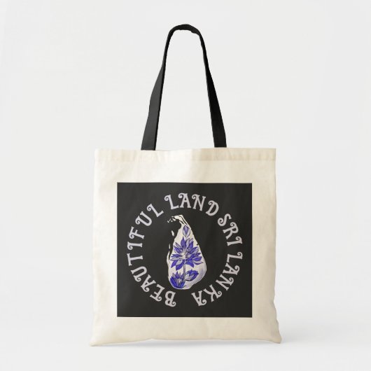 Sri Lanka Lotus Kaart Tote Bag (Voorkant)