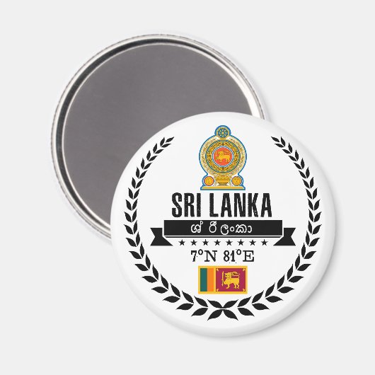 Sri Lanka Magneet (Voorkant / Achterkant)