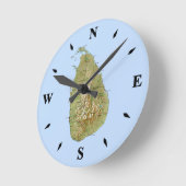 Sri Lanka Map Clock Ronde Klok (Hoek)