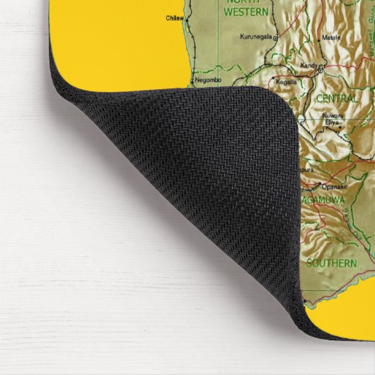 Sri Lanka Map Mousepad Muismat (Hoek)