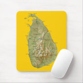 Sri Lanka Map Mousepad Muismat (Met muis)