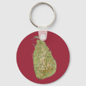 Sri Lanka Map Sleutelhanger (Voorkant)