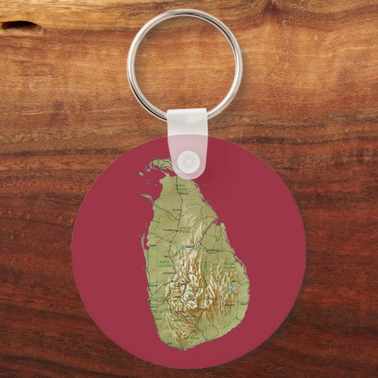 Sri Lanka Map Sleutelhanger (Voorkant)