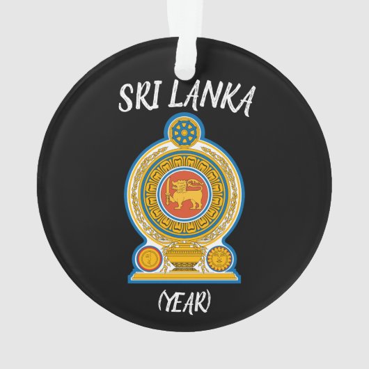 Sri Lanka met kerstversiering Ornament (achterkant)