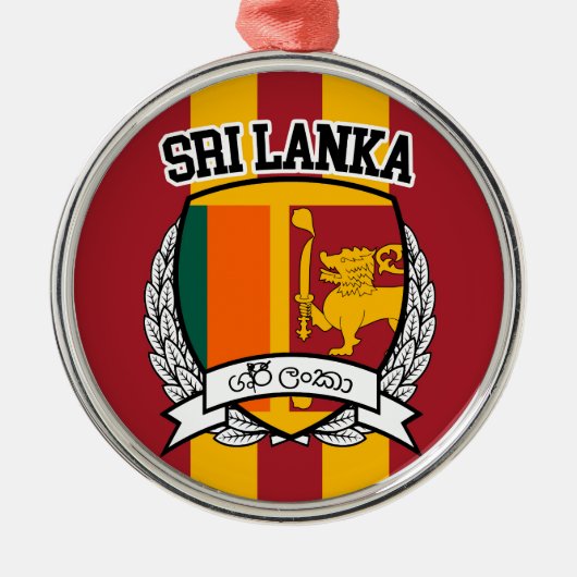 Sri Lanka Metalen Ornament (Voorkant)