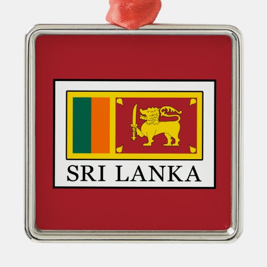 Sri Lanka Metalen Ornament (Voorkant)