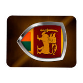 Sri Lanka Metallic Emblem Magneet (Horizontaal)