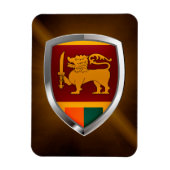 Sri Lanka Metallic Emblem Magneet (Verticaal)