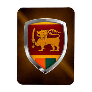 Sri Lanka Metallic Emblem Magneet