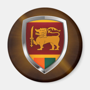 Sri Lanka Metallic Emblem Magneet