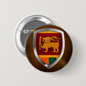 Sri Lanka Metallic Emblem Ronde Button 5,7 Cm (Voorkant /achterkant)