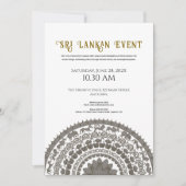 Sri Lanka minimalistisch erfgoed ontwerp Kaart (Voorkant)