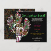 Sri Lanka Modern Cultureel ontwerp Save The Date (Voorkant / Achterkant)