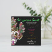 Sri Lanka Modern Cultureel ontwerp Save The Date (Staand voorkant)