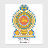 Sri Lanka National Emblem Patriotic Sticker (Vel)