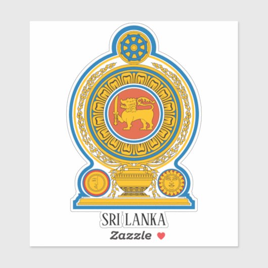 Sri Lanka National Emblem Patriotic Sticker (Vel)