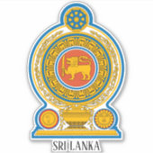 Sri Lanka National Emblem Patriotic Sticker (Voorkant)