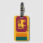Sri Lanka National Flag Patriotic Bagagelabel (Voorkant (verticaal))