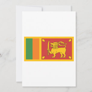 Sri Lanka Nationale Vlag Leeuw Symbool Kaart