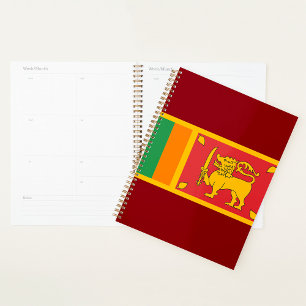 Sri Lanka Nationale Vlag Leeuw Symbool Planner