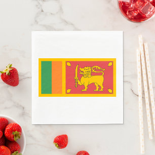 Sri Lanka Nationale Vlag Leeuw Symbool Servet