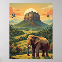 Sri Lanka natuurposter Zuid-Azië poster
